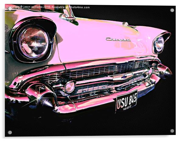  Candy Pink Chevrolet Acrylic by Jason Williams