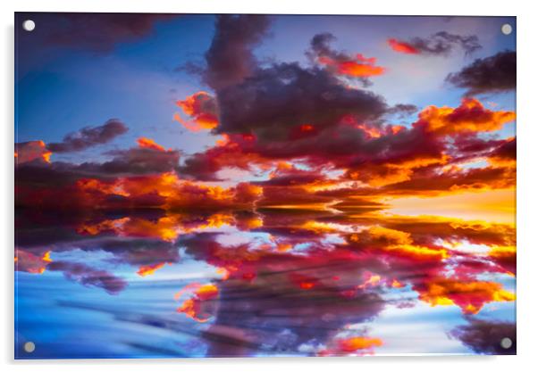 Abstract Sunset Acrylic by Jason Williams