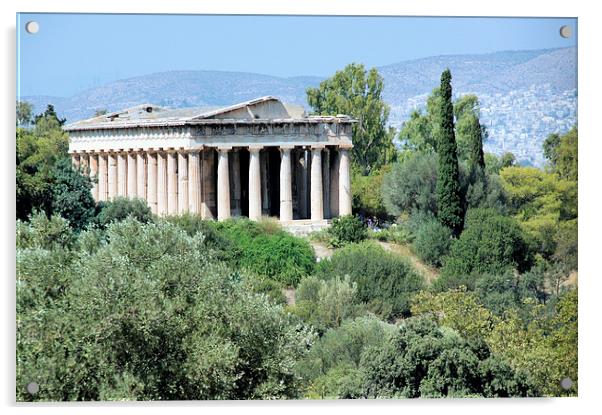 Temple of Hephaestus, Athens, Greece Acrylic by Geoffrey Higges