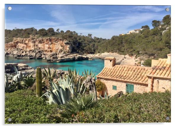 Beautiful bay in Mallorca, Spain Acrylic by Sandra Broenimann