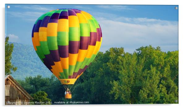  Hot Air Balloon Landing Acrylic by Deanne Flouton