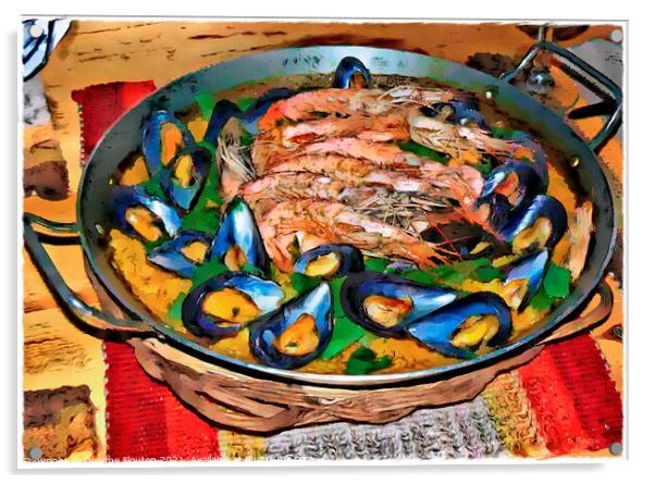 Seafood Symphony Paella Acrylic by Deanne Flouton
