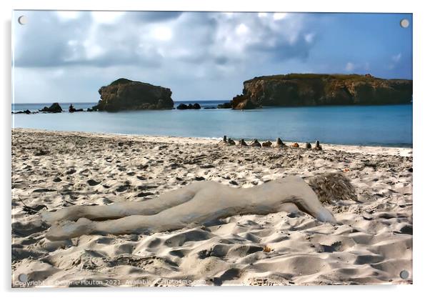 Surreal Sand Sculpture Beach Body Acrylic by Deanne Flouton