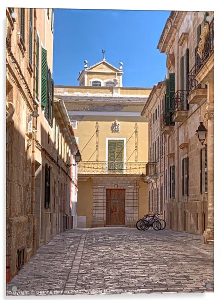 Ciutadella Medieval City Menorca Acrylic by Deanne Flouton