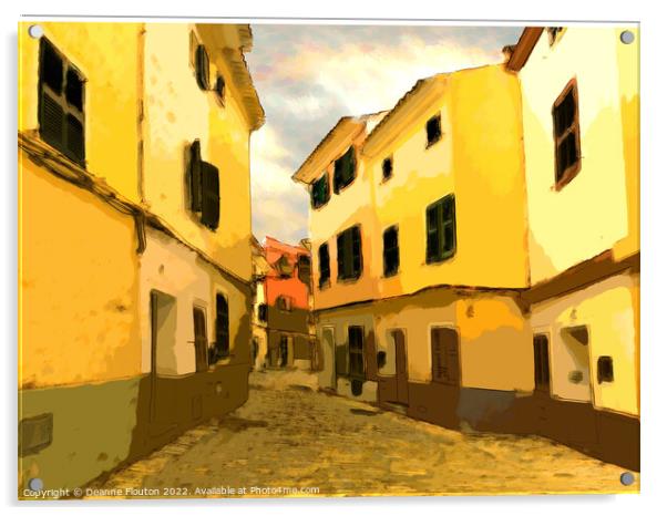 Sunkissed Streets of Ciutadella Menorca Acrylic by Deanne Flouton