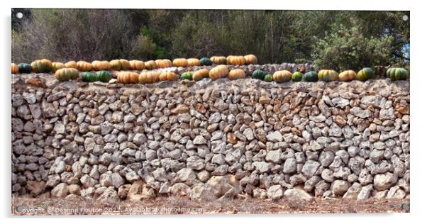 Pumpkin Harvest Haven Menorca Acrylic by Deanne Flouton