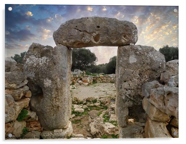A Gateway to Prehistoric Life in Menorca Spain Acrylic by Deanne Flouton