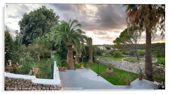 Captivating Sunset View from Es Chic Patio Menorca Acrylic by Deanne Flouton