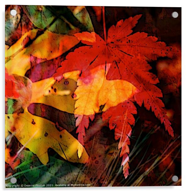 Autumns Fiery Canvas Acrylic by Deanne Flouton
