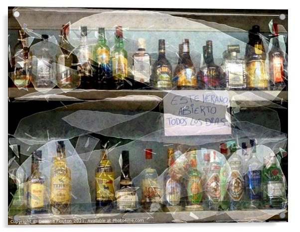 Vivid Liquor Bottle Arrangement Acrylic by Deanne Flouton