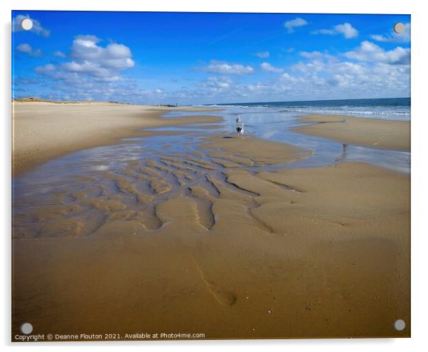 Serenity on East Hampton Beach Acrylic by Deanne Flouton