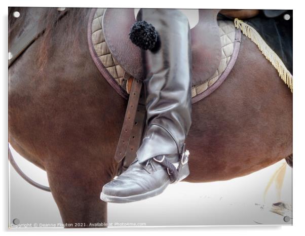  Horseman Detail in Menorca Acrylic by Deanne Flouton
