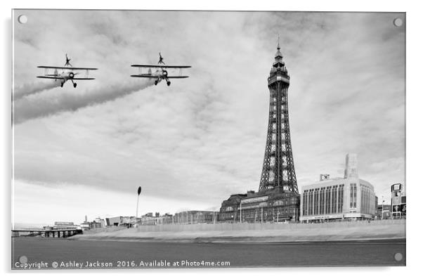 Wing Walkers at Blackpool Acrylic by Ashley Jackson