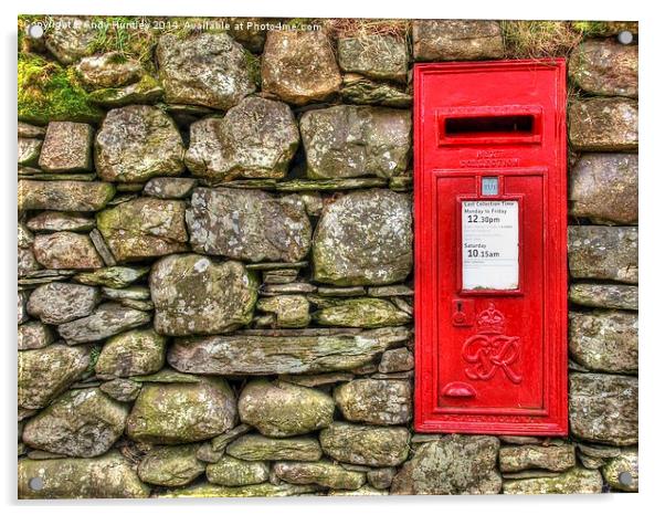 Post Box in Wall Acrylic by Andy Huntley