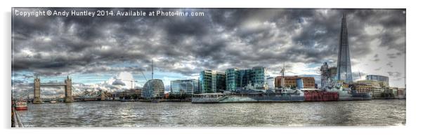 Thames Panorama Acrylic by Andy Huntley