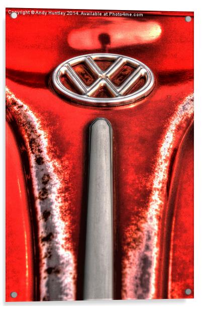 VW Beetle Badge Acrylic by Andy Huntley