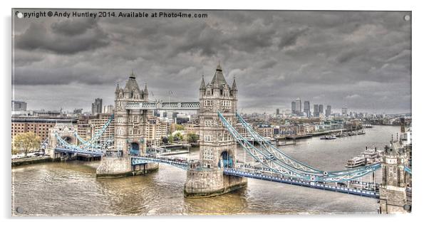 Tower Bridge from top of City Hall Acrylic by Andy Huntley
