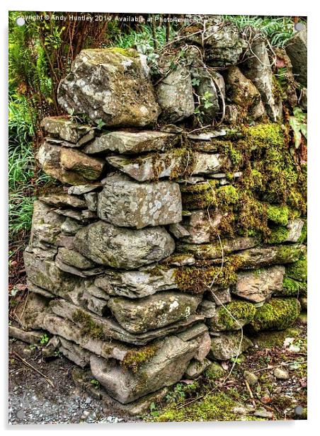 Drystone Wall Acrylic by Andy Huntley