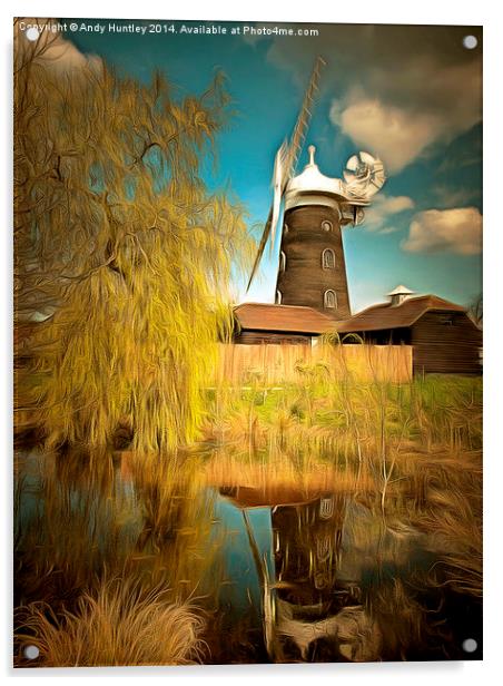  Wray Common Windmill Reigate Acrylic by Andy Huntley