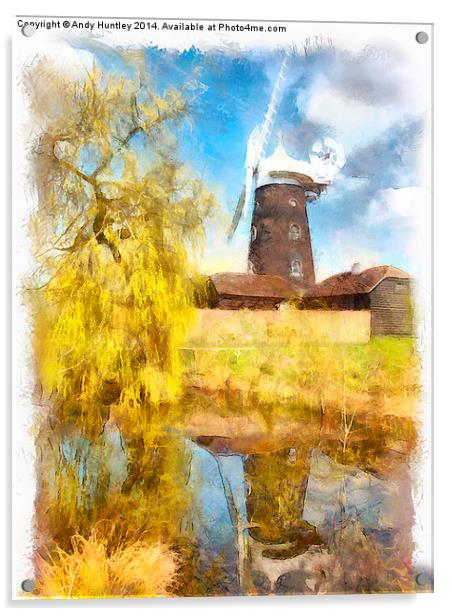   Wray Common Windmill Reigate Acrylic by Andy Huntley