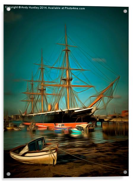  HMS Warrior Acrylic by Andy Huntley