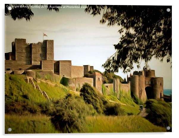  Dover Castle Acrylic by Andy Huntley