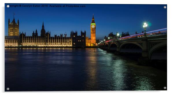 Westminster, London Acrylic by Carolyn Eaton