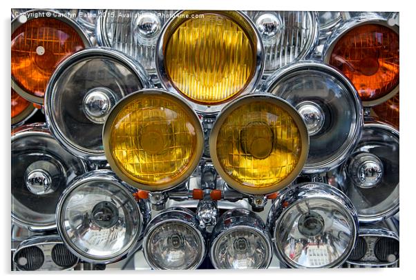  Lights on a Lambretta Acrylic by Carolyn Eaton