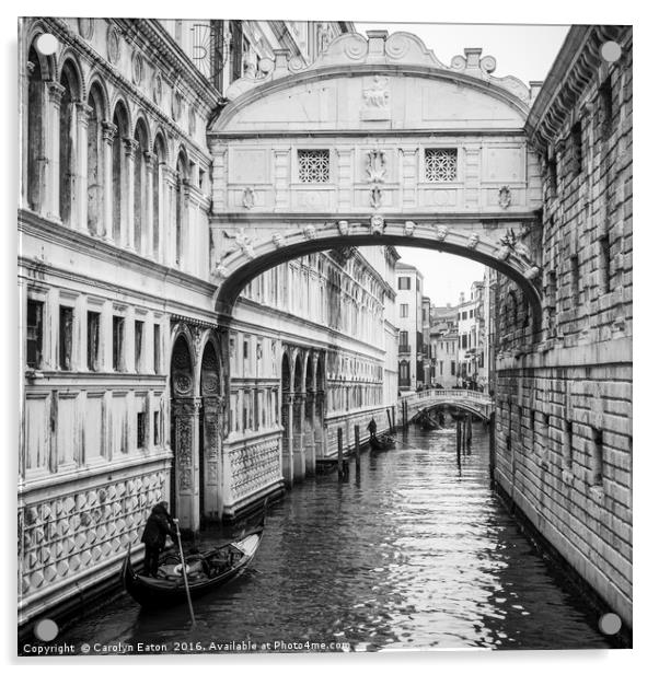 Bridge of Sighs, Venice Acrylic by Carolyn Eaton