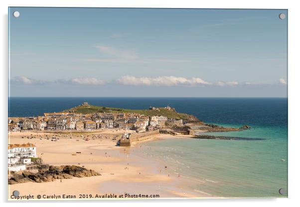 St Ives in Summer Acrylic by Carolyn Eaton