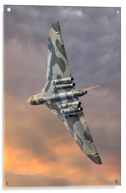 The Majestic Avro Vulcan XH558 Acrylic by Alan Tunnicliffe