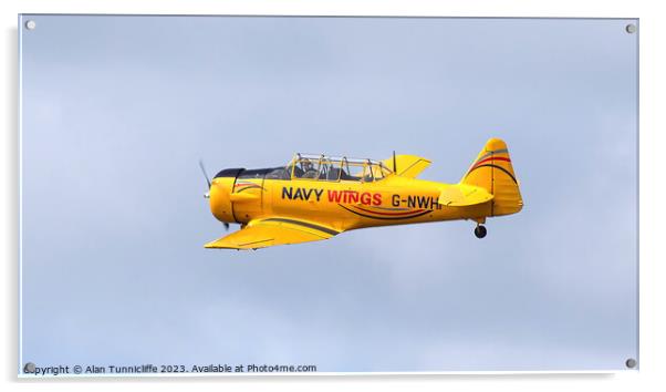 Havard Navy Wings Acrylic by Alan Tunnicliffe