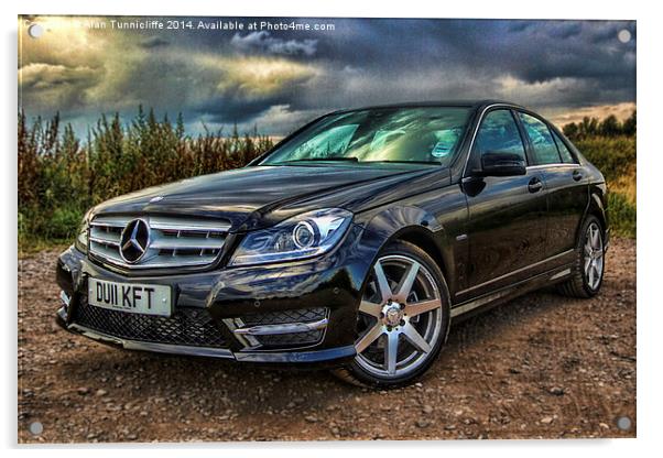 Sleek Black Mercedes A Symbol of German Engineerin Acrylic by Alan Tunnicliffe