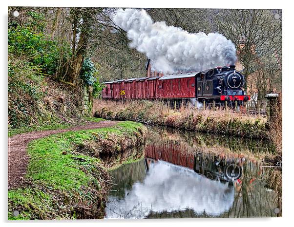 reflections of a Majestic steam locomotive Acrylic by Alan Tunnicliffe