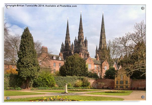 lichfield cathedral Acrylic by Alan Tunnicliffe