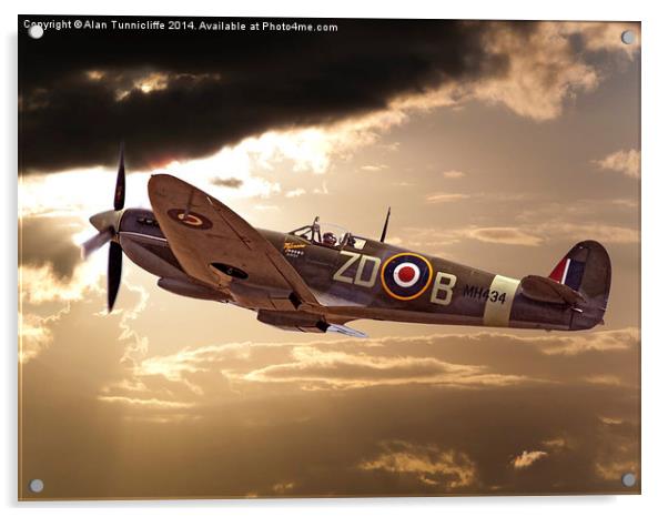  Supermarine Spitfire Acrylic by Alan Tunnicliffe