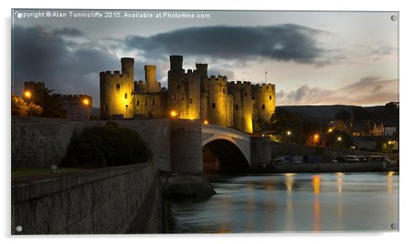  Conwy castle Acrylic by Alan Tunnicliffe