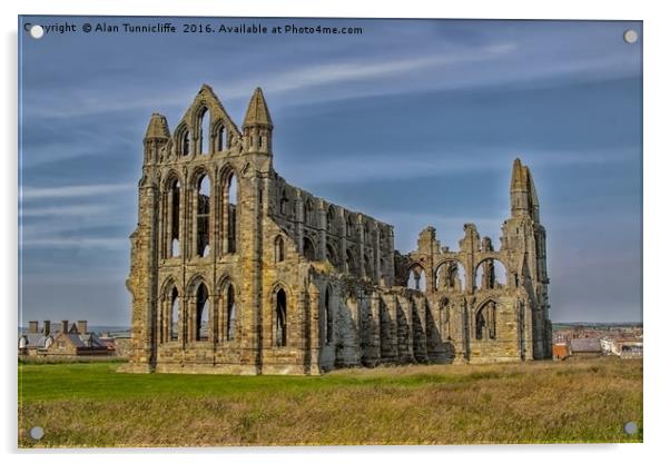 Whitby abbey Acrylic by Alan Tunnicliffe