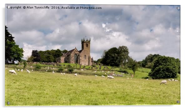 Rural church Acrylic by Alan Tunnicliffe