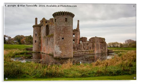 Caerlaverock Castle Acrylic by Alan Tunnicliffe