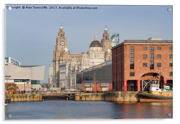 Majestic Liverpool Waterfront Acrylic by Alan Tunnicliffe