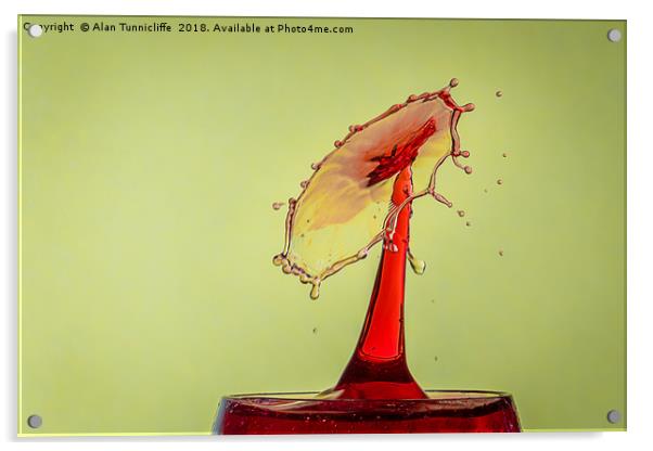 Coloured water splash Acrylic by Alan Tunnicliffe