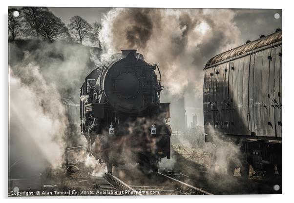 Steam locomotive Acrylic by Alan Tunnicliffe