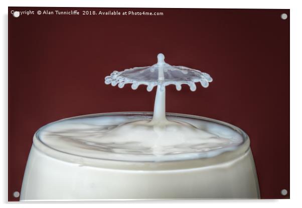 splash of milk Acrylic by Alan Tunnicliffe