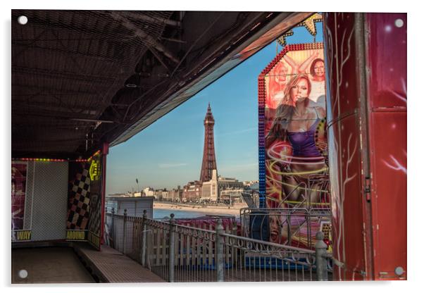 Blackpool Tower Acrylic by Alan Tunnicliffe