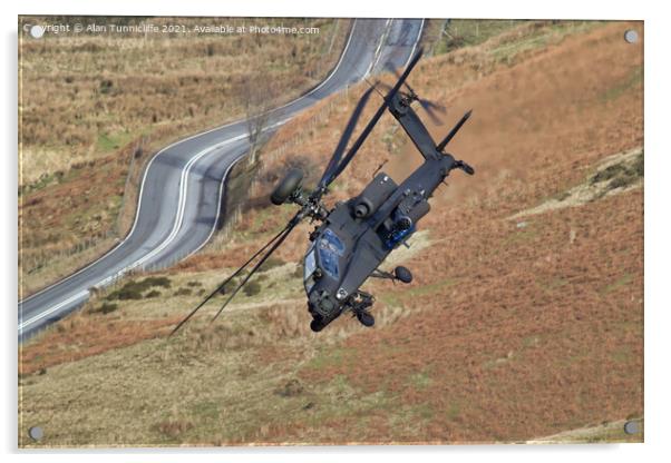 AH-64E Apache helicopter Acrylic by Alan Tunnicliffe