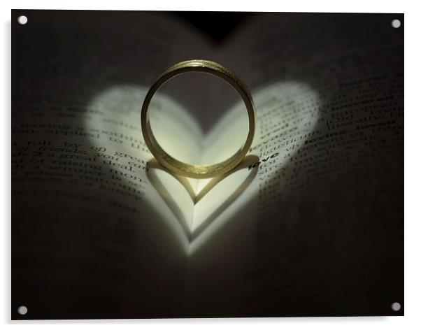 Love Hearts Acrylic by David Rees