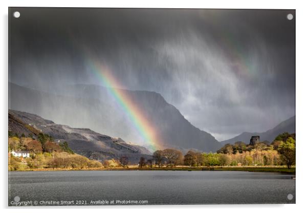 Four Seasons in One Day - Llyn Padarn, Llanberis Acrylic by Christine Smart