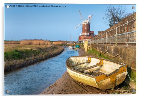 River Glaven at Cley Mill Acrylic by Helen Hotson