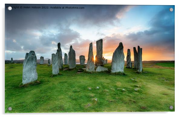The Callanish Stones on the Isle of Lewis Acrylic by Helen Hotson